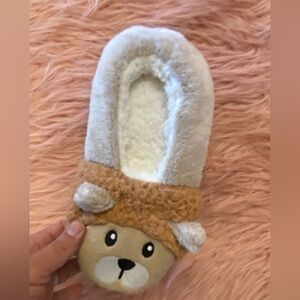 Cozy Bear Slippers - Tan and Cream